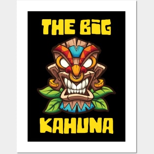 Funny Tiki The Big Kahuna Hawaiian Luau Design Posters and Art